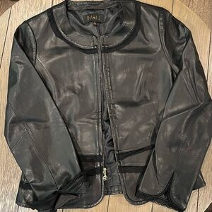 IMAN Black Leather Jacket